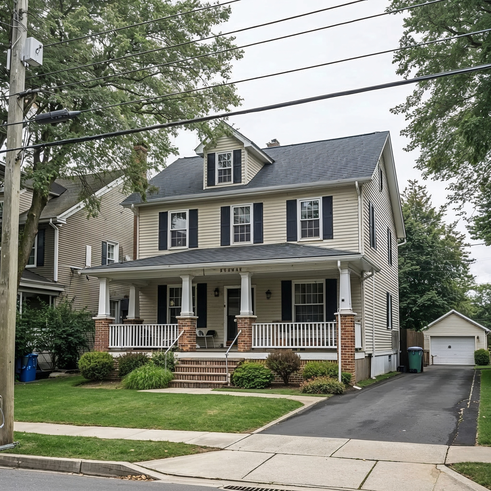 New architectural shingle roof after full replacement on New Jersey home